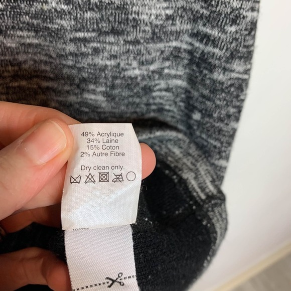 J. CREW space dyed knit sweater top exposed back zipper charcoal 2661 - Picture 6 of 10